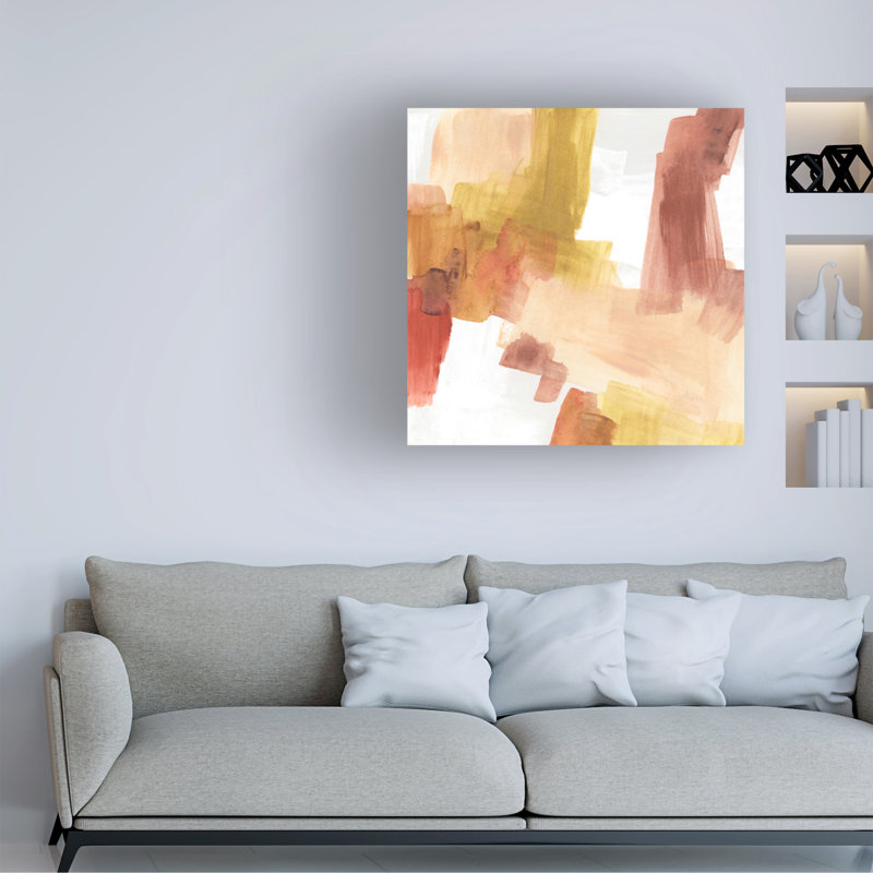 Art mural sur toile tendue - "Pleasant II" de June Erica Vess pour décoration de salon, de chambre à coucher ou de bureau - 35 x 35