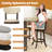 Bar Height Chairs Set of Swivel High Barstool w/ Padded Seat & Backrest-53304739-53304738
