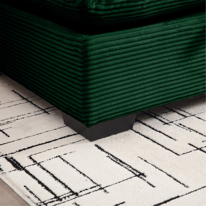 Fauteuil d'appoint Corduroy, Vert