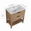 Meuble-lavabo de 30 pouces avec planche en bois massif et 2 tiroirs-1060751699