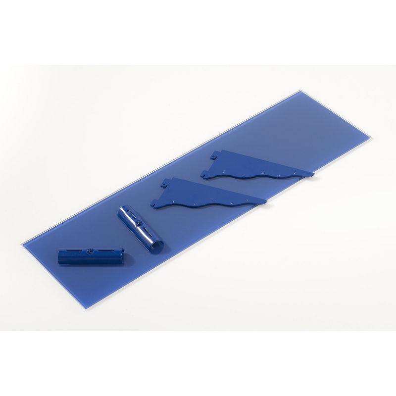 Tablette 2 pièces Chylynn, H 4 po x l 24 po x P 7 po, Bleu