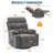 8-Point Massage Rocking Recliner Chair, 360° Swivel Glider with Lumbar Heating & Cup Holders, 400LBS-1402301469