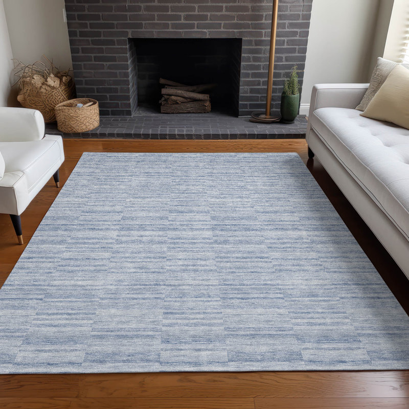 Tapis de qualité supérieure lavable à la machine Prisco Sky, Rectangle 2 pi 6 po x 3 pi 10 po
