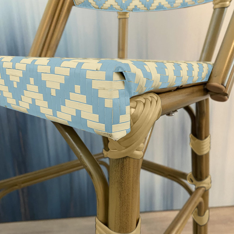Tabouret de bar 46,46 po Forshee, Bleu clair
