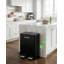Poubelle à pédale à double compartiment de 60 L, noir mat-135483086