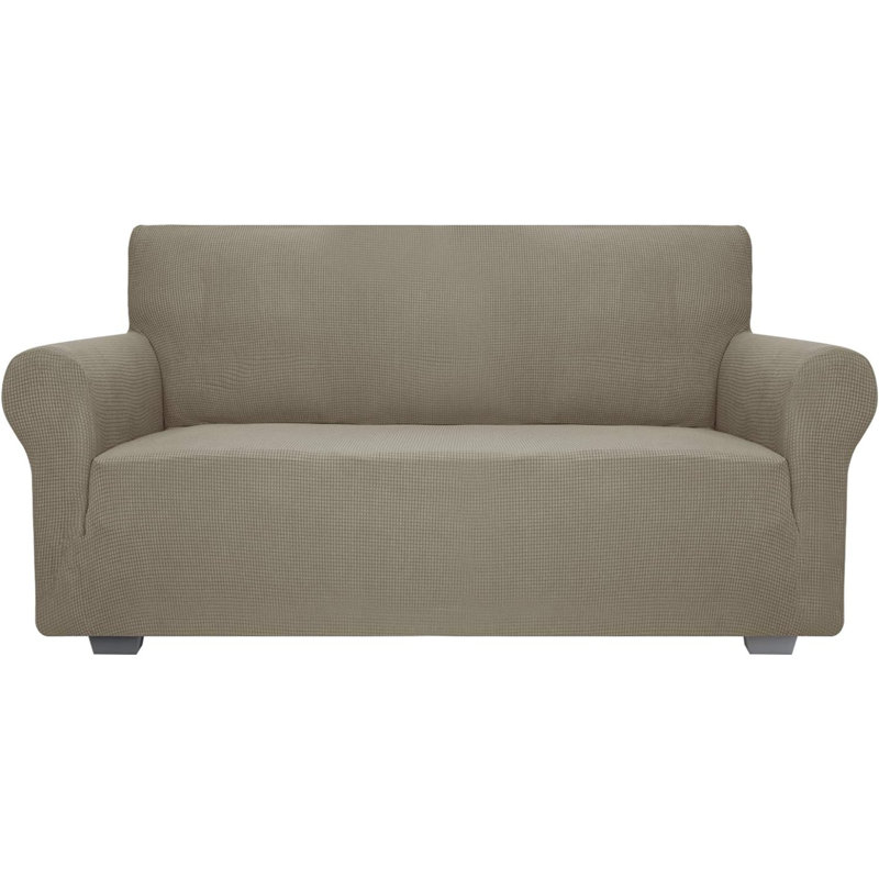 Housse de couette en jacquard haute extensibilité 1 pièce pour 2 coussins de causeuse antidérapant Housse de causeuse pour enfants