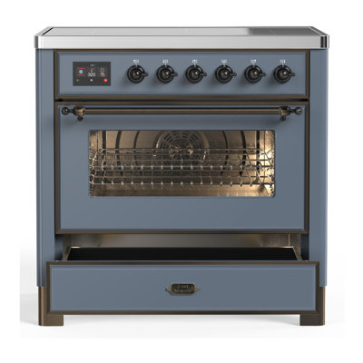 Majestic III Series 36 Inch Induction Range with 6 Induction Elements in Matte Graphite (Chrome Trim)