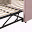 Lit de jour simple tapissier avec couchette escamotable, rose-129501870