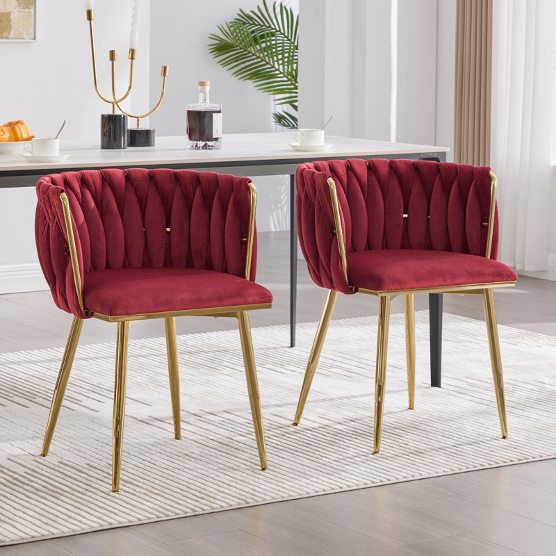 Landreneau Dining Chairs, Wine Red