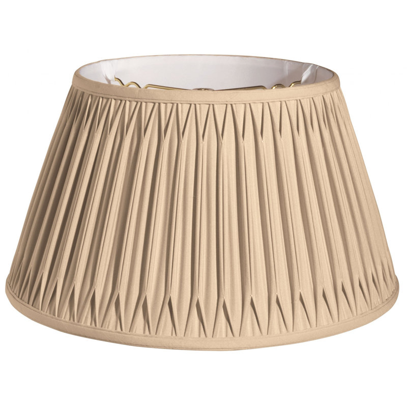 Abat-jour shantung en forme de cloche 16 po, Or, H 10 po x l 18 po x P 18 po