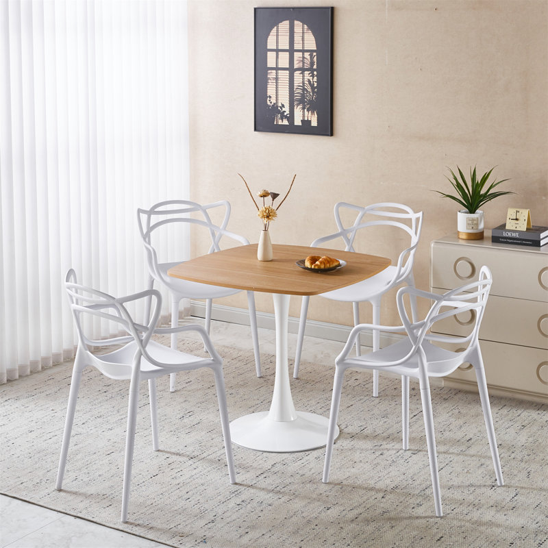 Ensemble repas pour quatre personnes, Blanc, Blanc, Naturel