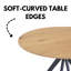 Holmen Round Metal Base Dining Table-748653571
