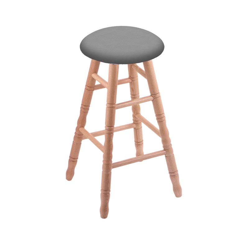 Tabouret de bar 36 po pivotante upholsetered, Chêne naturel, Gris Folkstone Canter