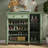 Vintage Solid Ash Wood Shoe Storage Cabinet