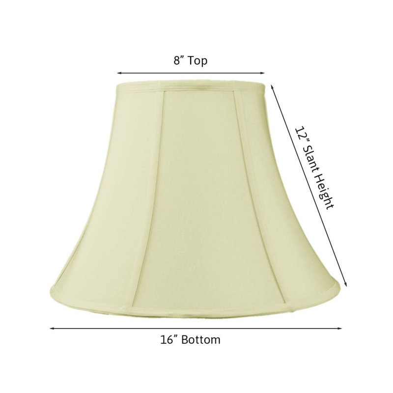 Abat-jour CLIP-ON FITTER Shantung Bell, H 12 po x l 16 po x P 16 po, Coquille d'oeuf