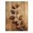 Brown Faded Sepia Leaves III - Leaves Wood Wall Decor - On Natural Pine Wood-1592600220