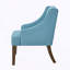 Fauteuil d'appoint rembourré en tissu massif avec pieds en bois massif de style Mid-Century-130375319