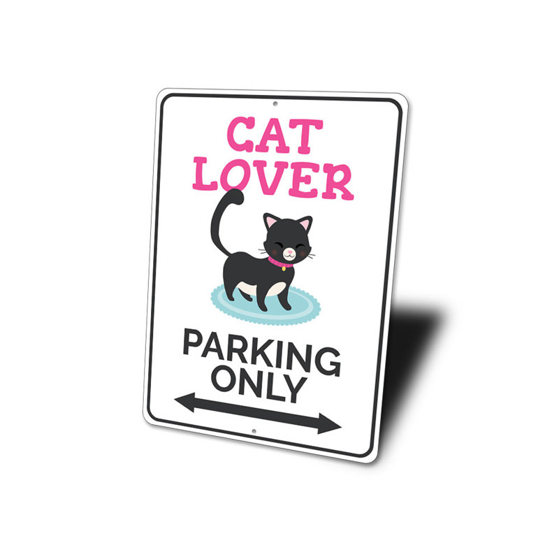 Plaque en aluminium pour chat, H 14 po x l 10 po x P 0,04 po