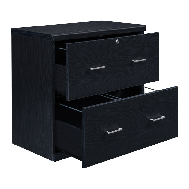 30'' Wide 2 -Drawer File Cabinet, Black
