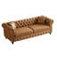 Canapé de style Mid-Century 85 pouces à 3 places capitonné à boutons Chesterfield avec garniture cloutée et sièges profonds et confortables pour le salon ou le bureau-16561362
