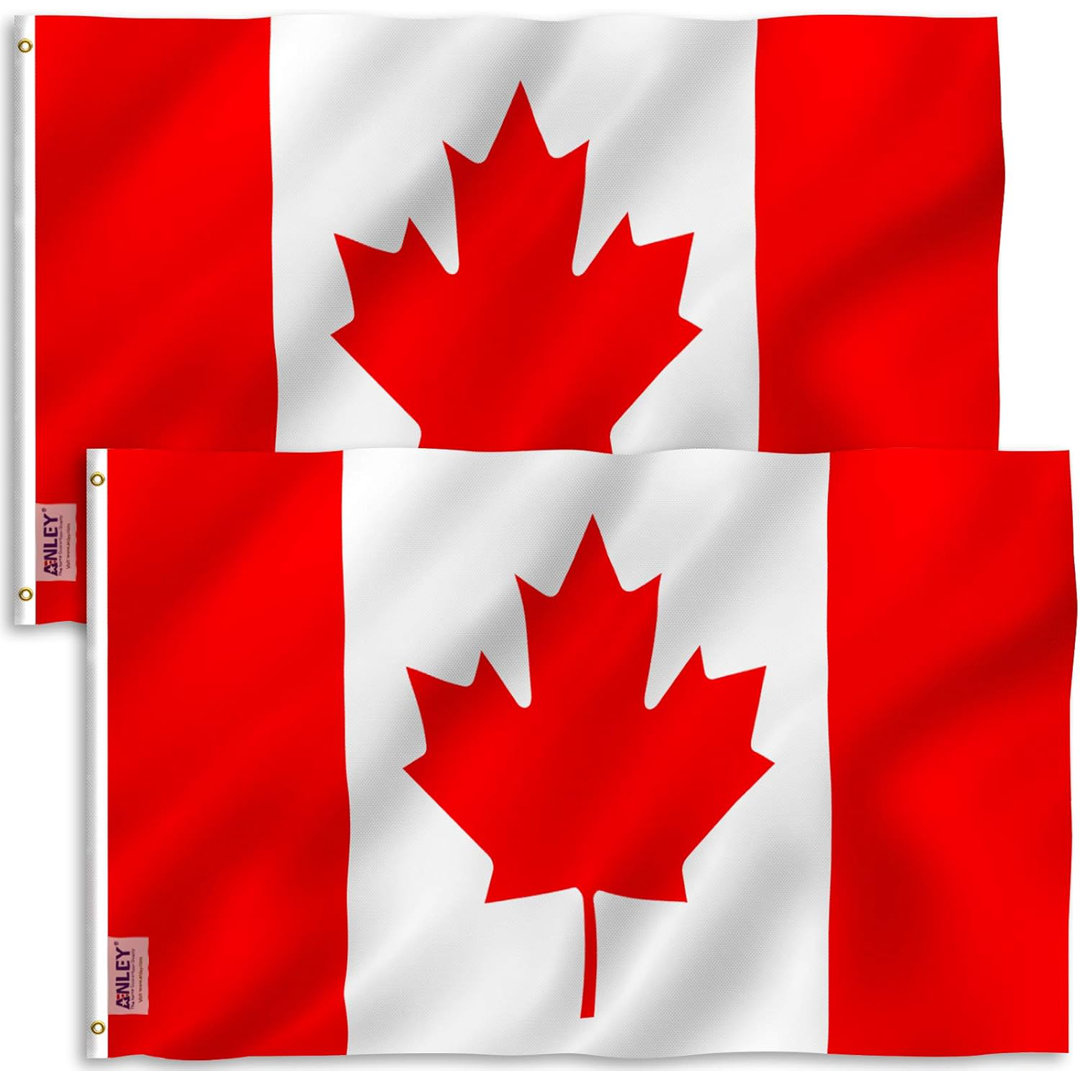 Canada Flag Polyester 36 x 60 in. House Flag (Set of 2) ANLEY