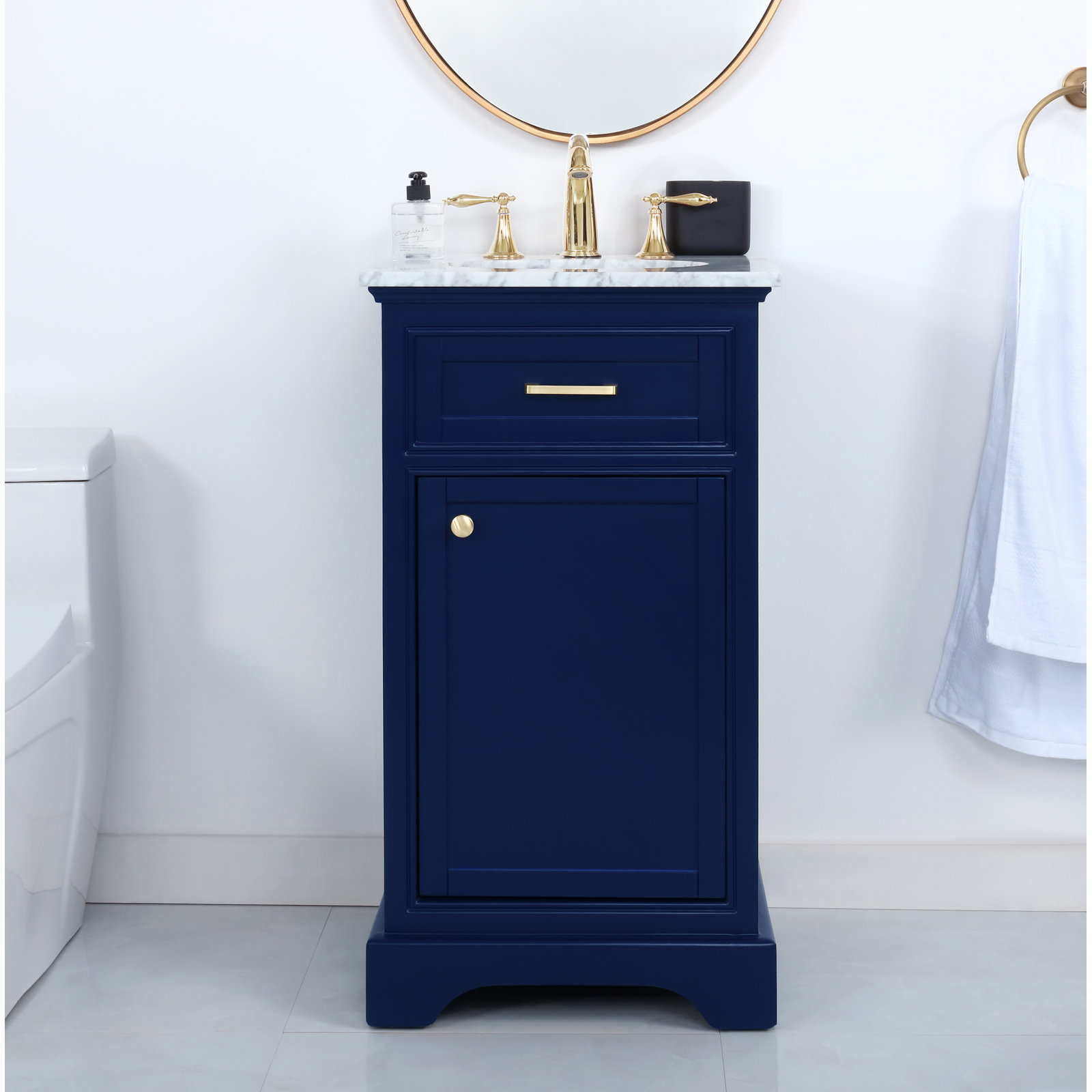 Hermes 19'' Single Bathroom Vanity, Blue