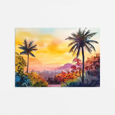 Coucher de soleil sur les collines