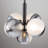 Bolla -Pendant - Black - 5-Light