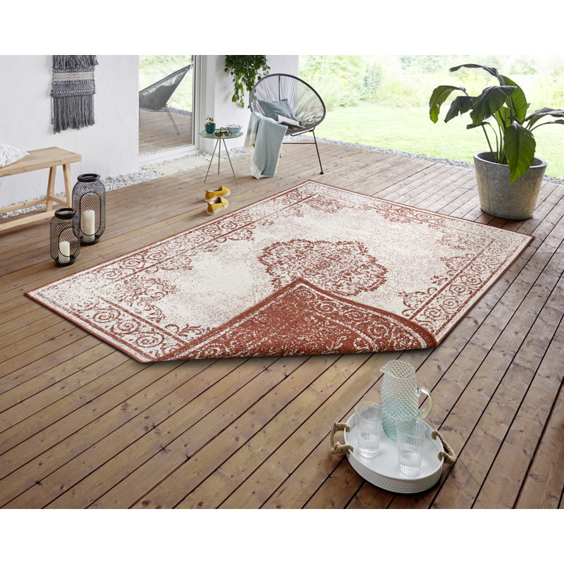 Cebu Flatweave Faded Cayenne Rug, Rectangle 80 x 150cm
