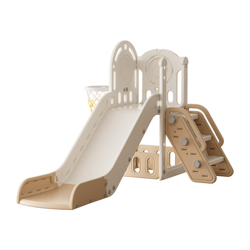 Zoomie Kids Indoor Slide, Orange/White