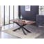 Gunesh 6 Person Dining set - a Rectangular Wooden Dining Table with Metal Legs and a Set of 6 Quilted Velvet Dining Chairs for Dining Room - Modern Dining Table Set-1393287257-1393287256-1393287207
