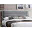 Grand lit moderne de couleur grise avec tête de lit tapissier et tiroir de rangement en velours côtelé-1478659171