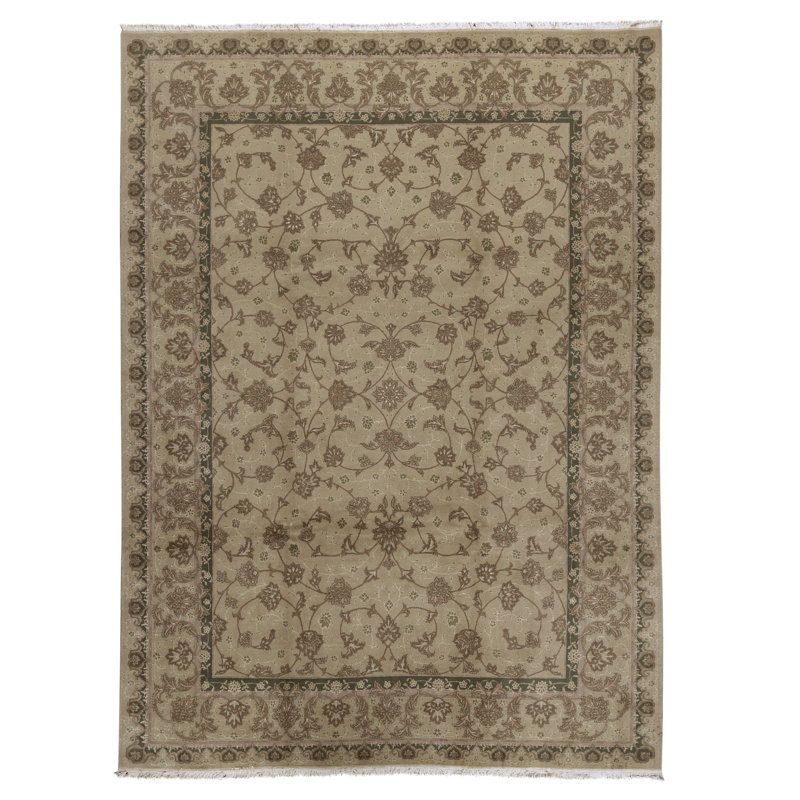 Tapis doré de haute qualité noué à la main