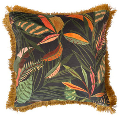 Akir Abstract BLACK/GOLD Sqaure Cushion