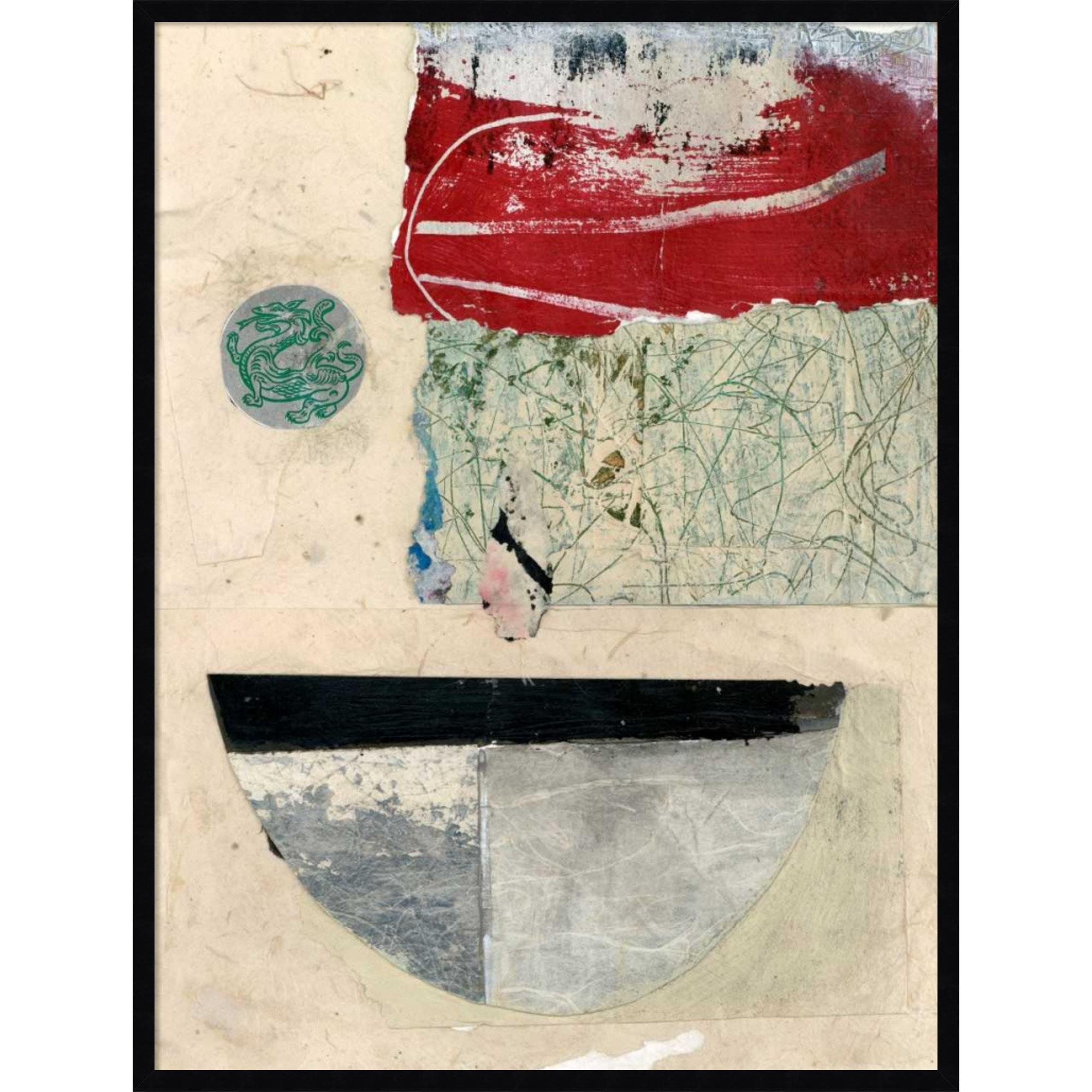 Natural Elements II by Fresno Wood Framed Wall Art Print, 41" H x 31" W, Black