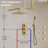 Thermostatic Dual Showerheads System, 12" High-Pressure Rainfall Shower Faucet with Handheld Spray and Body Jet-93931723