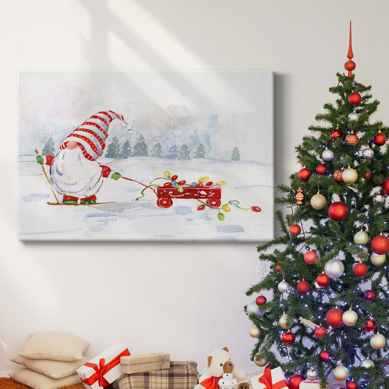 Winter Gnome II-Toile tendue avec châssis, H 24 po x l 36 po
