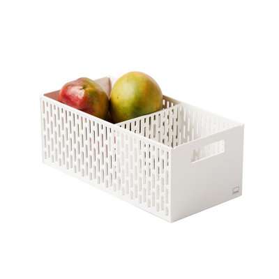 Yamazaki Home Stacking Baskets / Fruit Basket/ Vegetable Basket, Plastic, Handles, Stackable