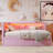 Upholstered Platform Bed with USB Ports and LED Belt, With Trundle-111912639