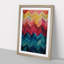 Chevrons Gestural - Single Picture Frame Print on Wood-639112125-639112131