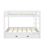 Lit superposé en bois de style rustique avec échelle et lit gigogne gigogne Queen-Over-Queen-849420005