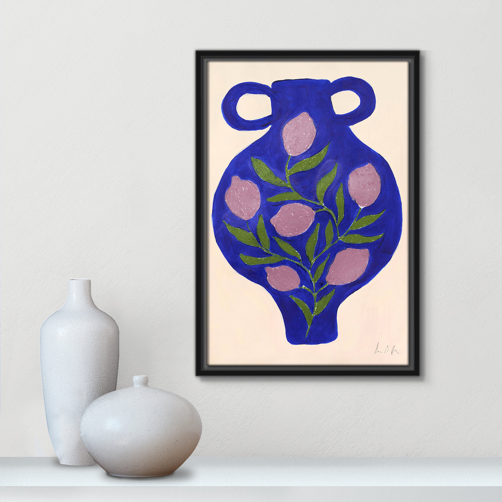 Vase No. 03 Print by Camilla Bergqvist, Black, 19.5" H x 13.5" W