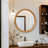 Natural Wood Round Wall Mirror, 23.62/