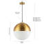 Luminaire sphère suspendu 1 lumières simple Staudt