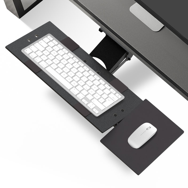 Uncaged Ergonomics KT1 Keyboard Tray - Adjustable Under Desk Keyboard Tray with Tilt & Swivel