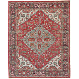 Piraj Wool Oriental Area Rug in Red