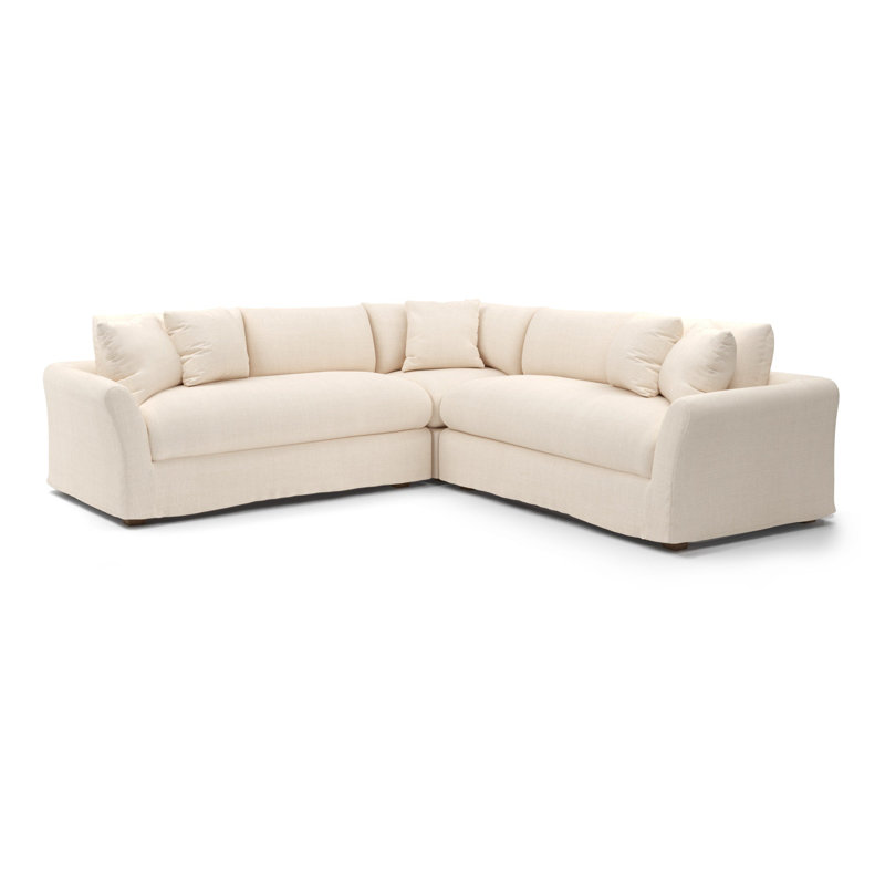 Studio 2 L Sectional, Beige Polyester Blend
