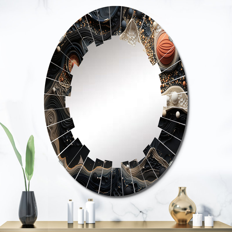Idalena - Miroir mural moderne ovale, 36 po x 24 po