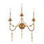 Mosaic 3-light Flambeau Inspired Wall Sconce In Antique Gold