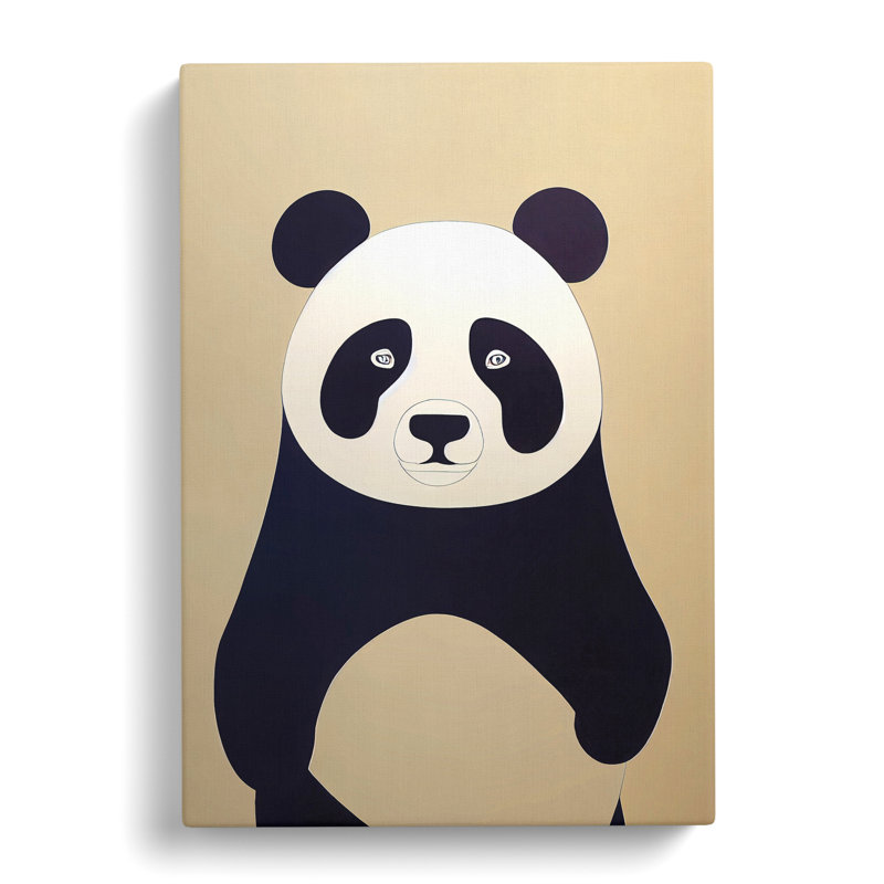Simple Panda Vol.2 - Wrapped Canvas Print, No frame, 50cm H x 35cm W x 3cm D